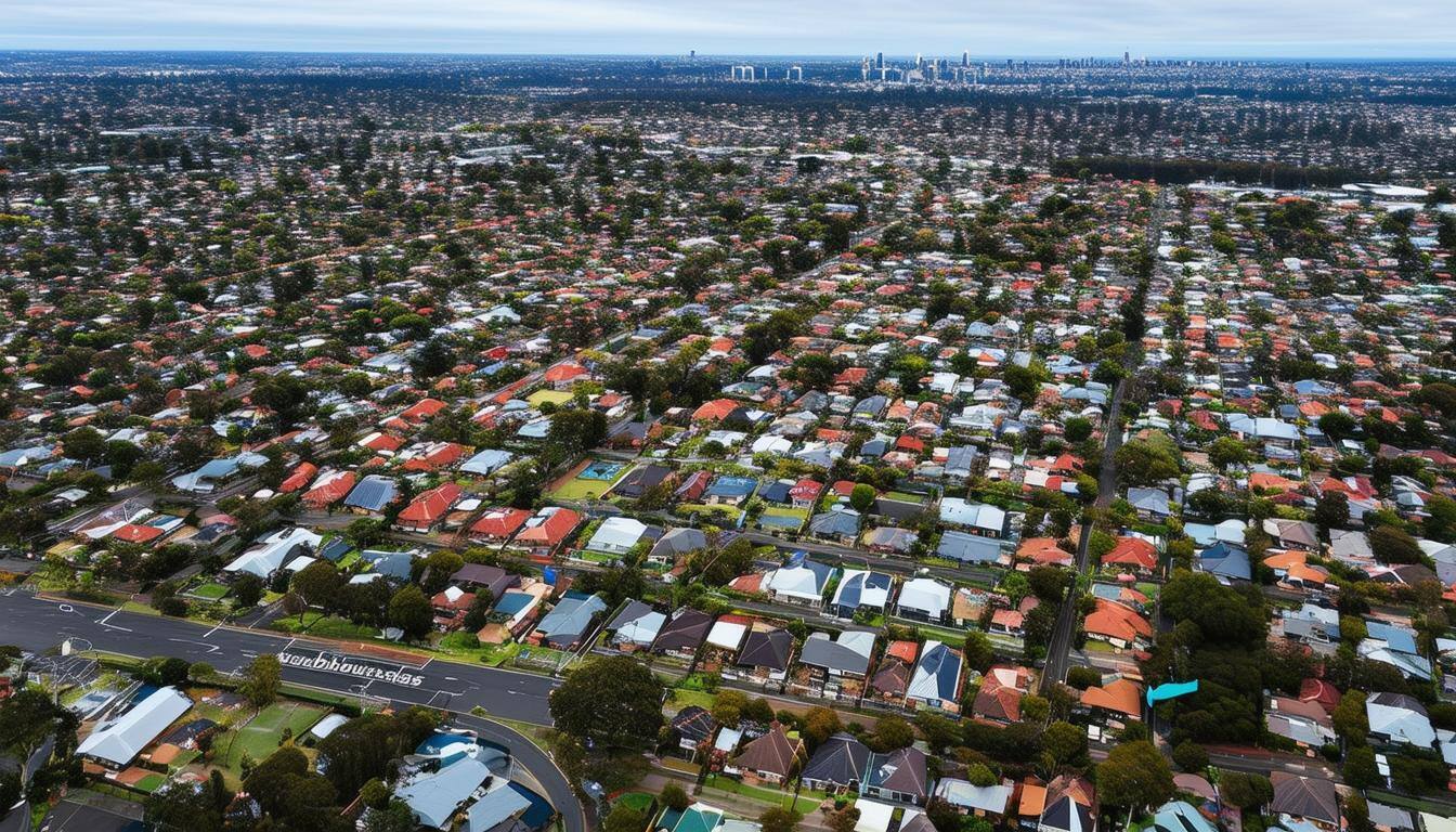 melbourne suburb aerial