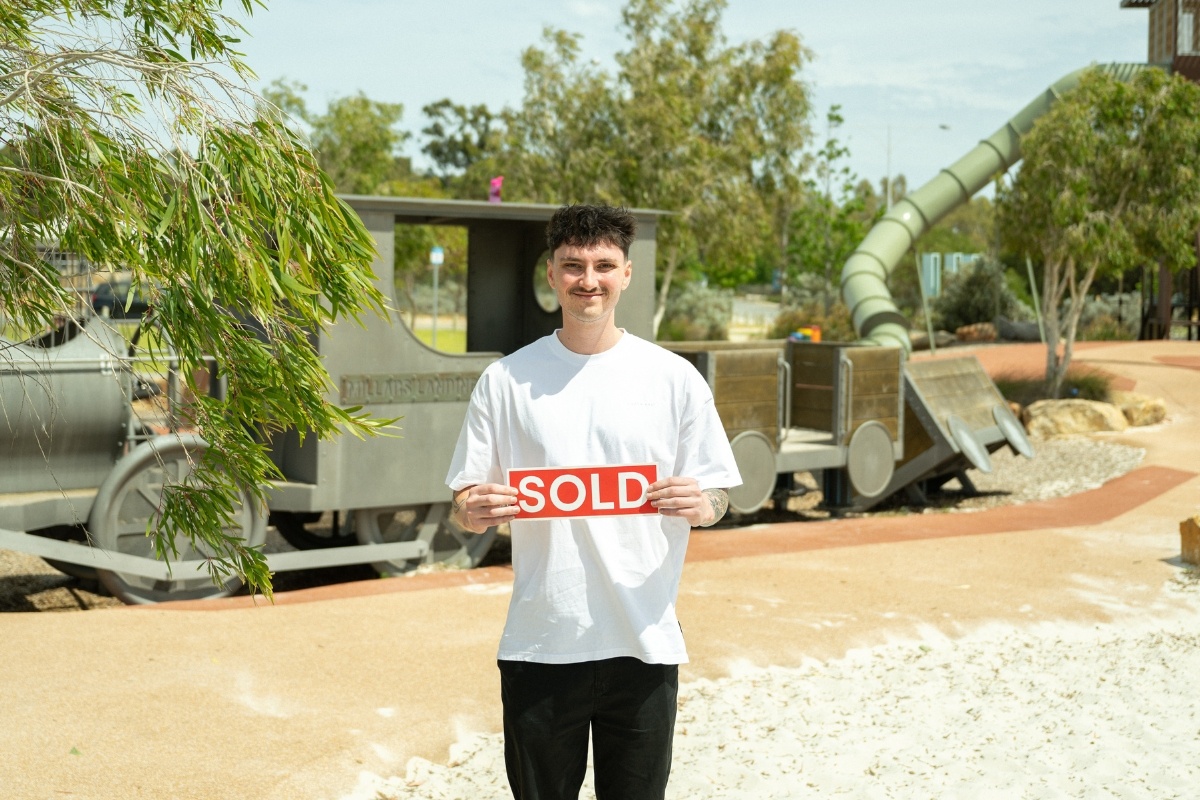 First home buyer with sold sticker